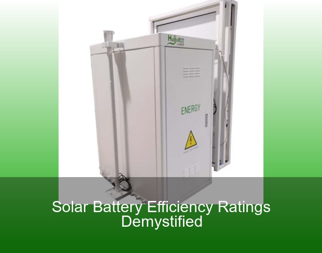 Solar Battery Efficiency Ratings Demystified